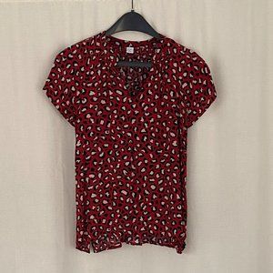 Old Navy Red Leopard Shirt